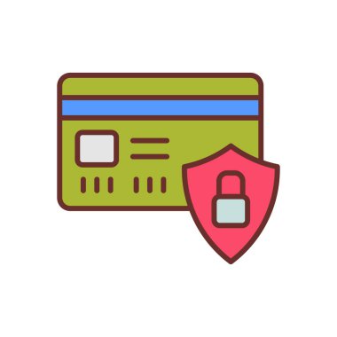 Vektör olarak ATM kartı simgesi. Logotype