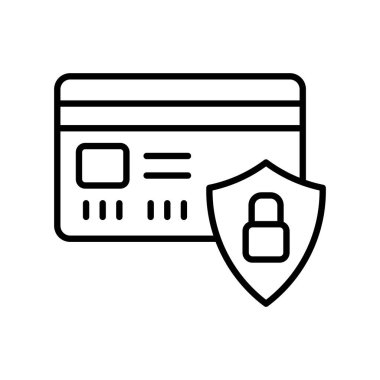 Vektör olarak ATM kartı simgesi. Logotype