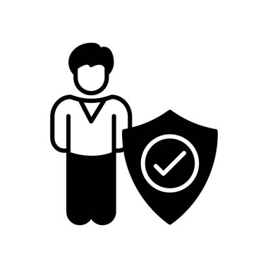 Risk simgesini vektörde en aza indir. Logotype