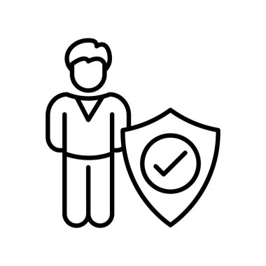 Risk simgesini vektörde en aza indir. Logotype