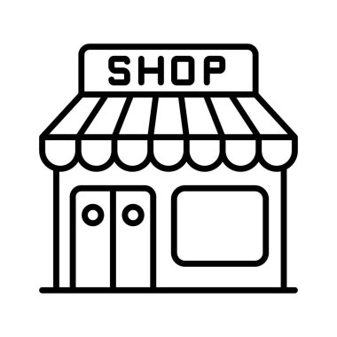 Vektör olarak dükkan ikonu. Logotype