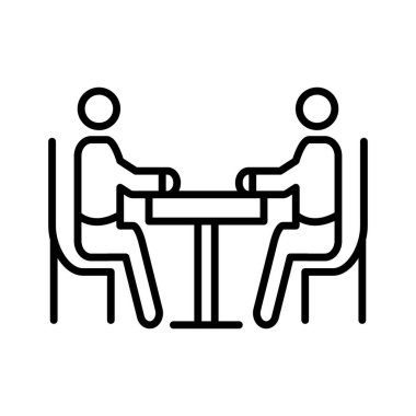 Vektör içinde röportaj simgesi. Logotype