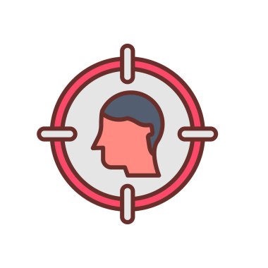 Hedef simgesi vektörde. Logotype