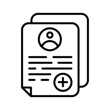 ADD vektör içinde özgeçmiş simgesi. Logotype