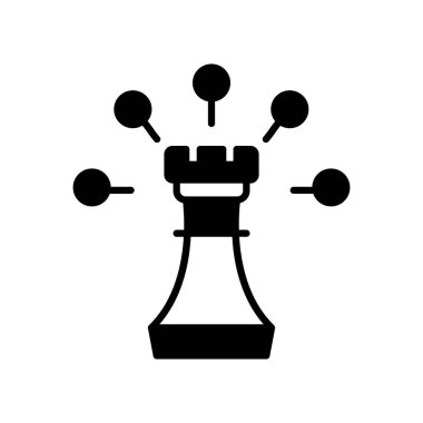 Vektör olarak strateji simgesi. Logotype