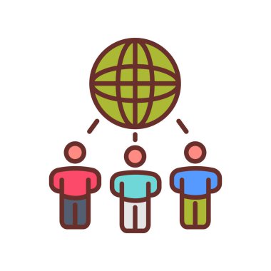 Vektör olarak İnsan Kaynakları simgesi. Logotype