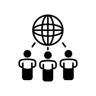 Vektör olarak İnsan Kaynakları simgesi. Logotype