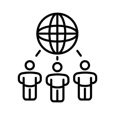 Vektör olarak İnsan Kaynakları simgesi. Logotype