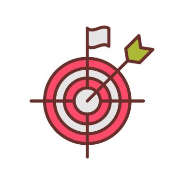 İş Hedefi simgesi vektörde. Logotype