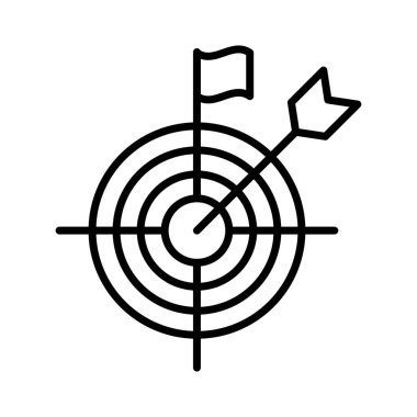 İş Hedefi simgesi vektörde. Logotype
