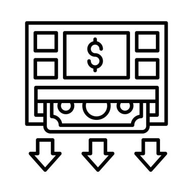 Vektör olarak geri çekme simgesi. Logotype