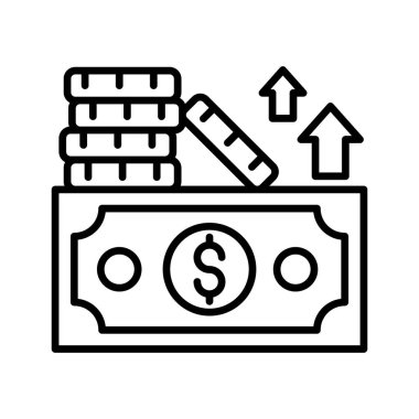 Vektör olarak Gelir simgesini arttır. Logotype