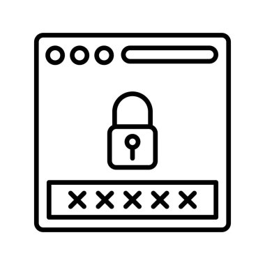 Vektör olarak PASSWORD simgesi. Logotype