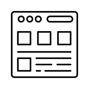 Vektör olarak web sitesi simgesi. Logotype