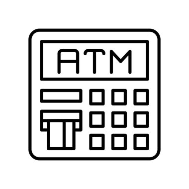 Vektör olarak ATM simgesi. Logotype