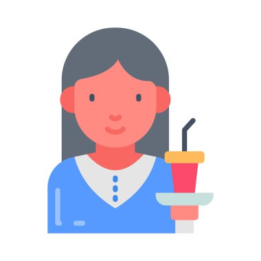 Vektör olarak garson ikonu. Logotype