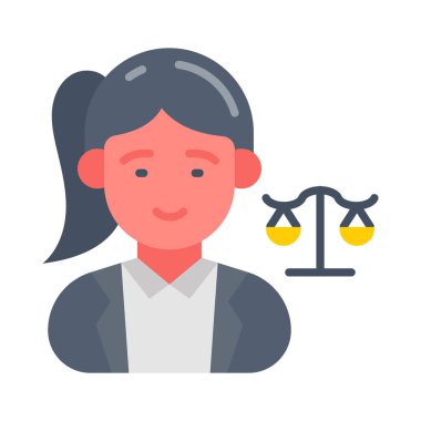 Vektör olarak avukat simgesi. Logotype