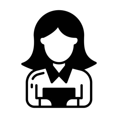 Vektör olarak Sekreter simgesi. Logotype