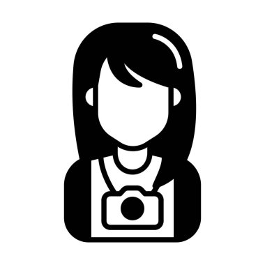 Vektör olarak fotoğrafçı simgesi. Logotype
