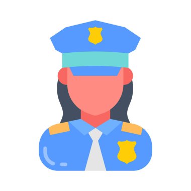 Polis Kadın ikonu. Logotype