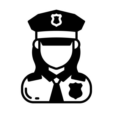 Polis Kadın ikonu. Logotype