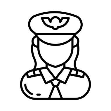 Pilot simgesi vektörde. Logotype