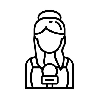 Vektör olarak muhabir simgesi. Logotype