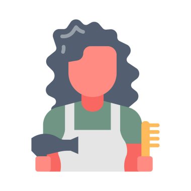 Vektör olarak kuaför simgesi. Logotype