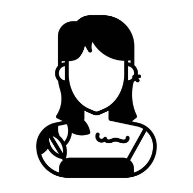 Vektör olarak dövme sanatçısı simgesi. Logotype