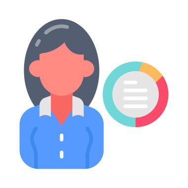 Vektör olarak veri bilimci simgesi. Logotype