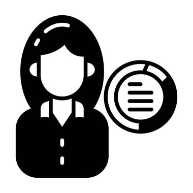 Vektör olarak veri bilimci simgesi. Logotype