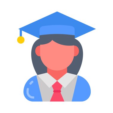 Vektör olarak öğrenci simgesi. Logotype