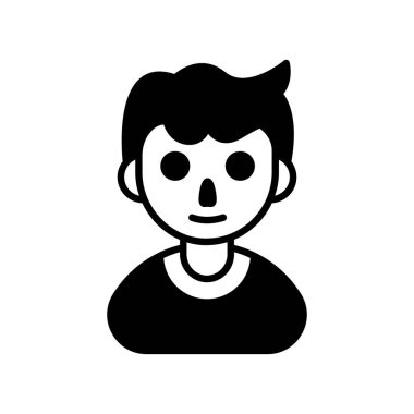 Vektör olarak genç delikanlı simgesi. Logotype