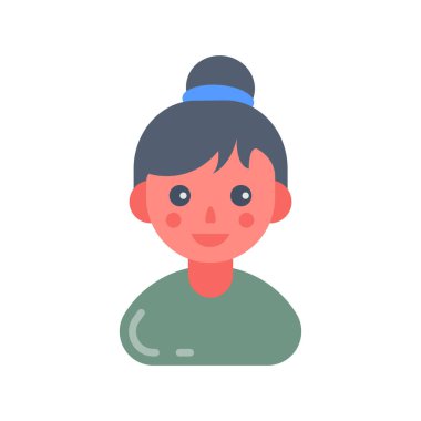 Vektör olarak Ofis Kızı simgesi. Logotype