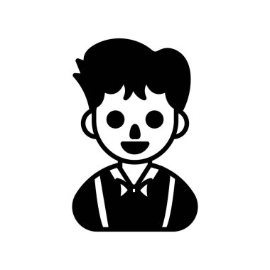 Parti çocuğu simgesi vektör. Logotype