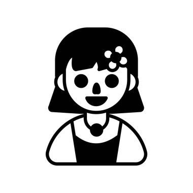 Vektör olarak Kayın Kız simgesi. Logotype