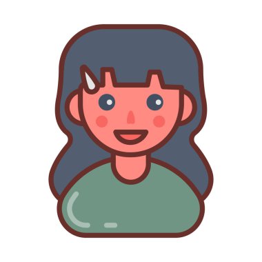 Vektör olarak Barbie Kız simgesi. Logotype