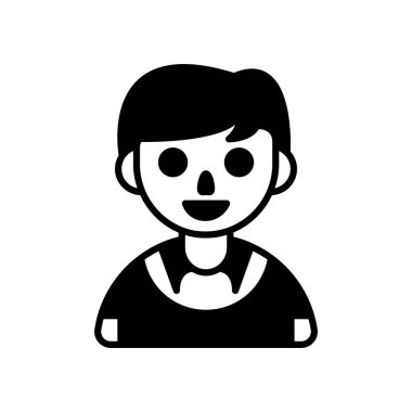 Vektör olarak terbiyeli çocuk simgesi. Logotype