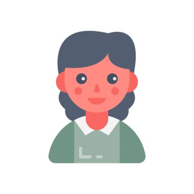 Utangaç Kız ikonu. Logotype