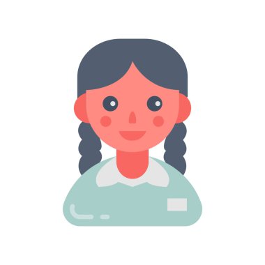 Vektör olarak Evcil Kız simgesi. Logotype