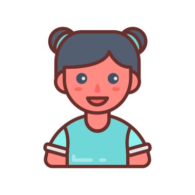 Vektör olarak Meek Girl simgesi. Logotype