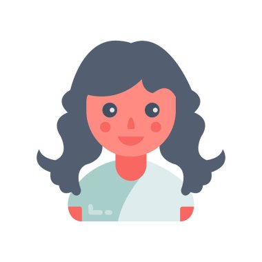 Vektör olarak dalgalı saç simgesi. Logotype