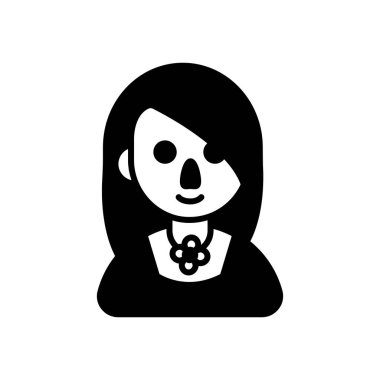 Vektör olarak Bar Kızı simgesi. Logotype