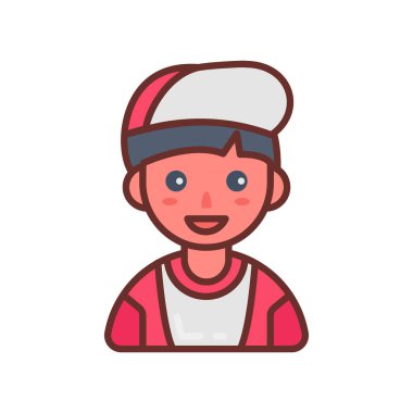 Vektör olarak terbiyeli çocuk simgesi. Logotype