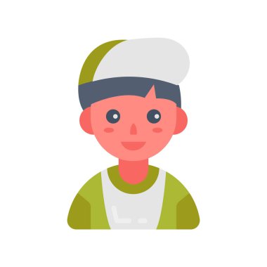 Vektör olarak terbiyeli çocuk simgesi. Logotype