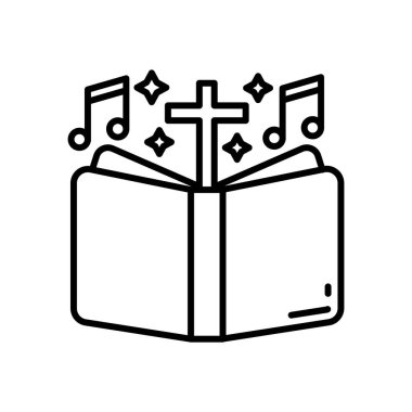 Hymns icon in vector. Logotype clipart