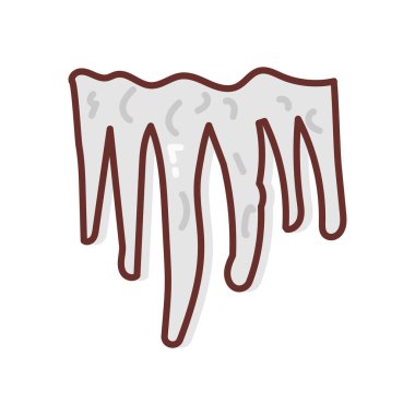 Icicles simgesi vektörde. Logotype