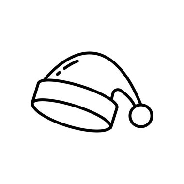 Santa Cap simgesi vektörde. Logotype