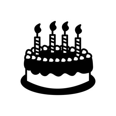 Vektör olarak Noel Keki simgesi. Logotype