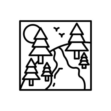 Vektör olarak orman simgesi. Logotype